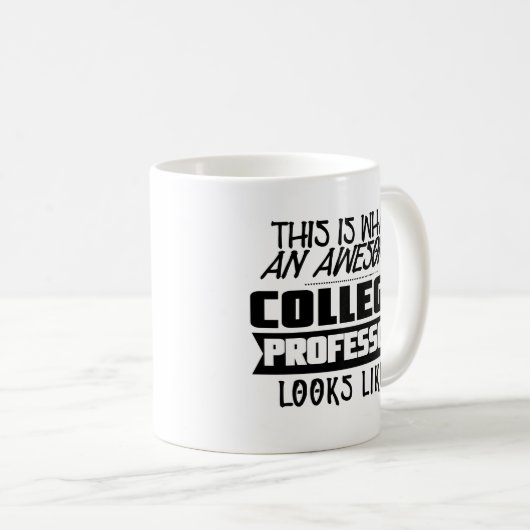 Funny College Professor Coffee Mok Instructeur Gif (Voorkant rechts)