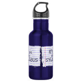 Funny College Professor Water Bottle Waterfles (Voorkant)