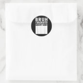 Funny College School Afstuderen 2025 Ik ben afgest Ronde Sticker (Tas)