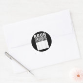 Funny College School Afstuderen 2025 Ik ben afgest Ronde Sticker (Envelop)