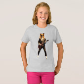Funny Collie Rockster Kids T-Shirt (Voorkant volledig)