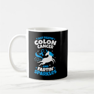 Funny Colon Cancer Fighter Fighter Unicorn Quote Koffiemok