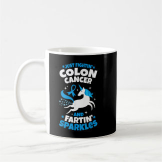 Funny Colon Cancer Fighter Fighter Unicorn Quote Koffiemok