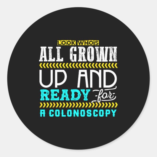 Funny Colonoscopy Joke Medical Humor Checkup  Ronde Sticker (Voorkant)
