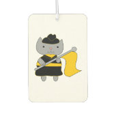 Funny Color Guard Kitten Flag Black Yellow Luchtverfrisser (Voorkant)