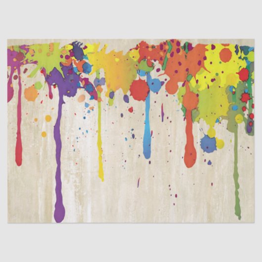 FUNNY COLOR SPLASH II + je achterdeur. en ideeën Tissuepapier (Voorkant)