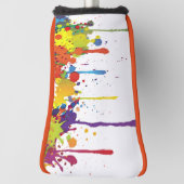 FUNNY COLOR SPLASHes II + uw backgr. en ideeën Golfheadcover (Draai 90)