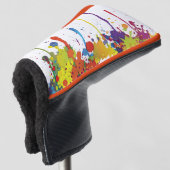 FUNNY COLOR SPLASHes II + uw backgr. en ideeën Golfheadcover (3/4 voorkant)