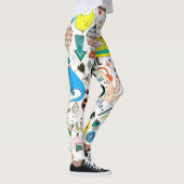 Funny Colorful Alien Monsters Party Leggings (Rechts)