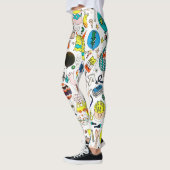 Funny Colorful Alien Monsters Party Leggings (Links)