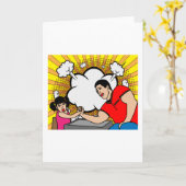 Funny Colorful Arm Wrestling Kaart (Gele Bloem)