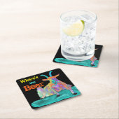 Funny Colorful Art Screaming Goat Beer Pun Kartonnen Onderzetters (Insitu)