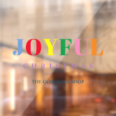 Funny Colorful Brightest Joyful Christmas Quote Raamsticker (Vel 2)