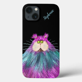 Funny Colorful Cat Personalized Case-Mate iPhone Case