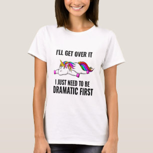 Funny Colorful Dramatic Unicorn Drama T-shirt