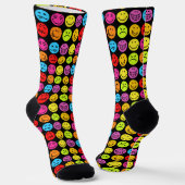 Funny Colorful Faces Socks Sokken (Gebogen)