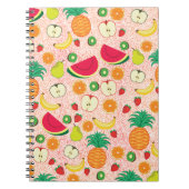Funny Colorful Fruits Summer Healthy Vegetarian Notitieboek (Voorkant)