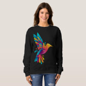 Funny Colorful Hummingbird Design, support Animal Trui (Voorkant volledig)