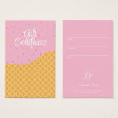 Funny Colorful Ice Cream Voucher Cadeat Visitekaartje (Voorkant /achterkant)