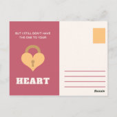 Funny Colorful Illustrated Key Briefkaart (Achterkant)