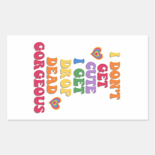 Funny Colorful LGBTQ Pride Month Rechthoekige Sticker (Voorkant)