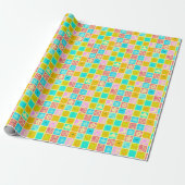 Funny Colorful Pattern Baby Cadeaupapier (Uitgerold)