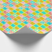 Funny Colorful Pattern Baby Cadeaupapier (Hoek)
