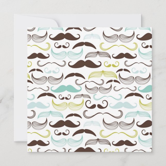 Funny Colorful Pattern for Mustache Lovers (Voorkant)