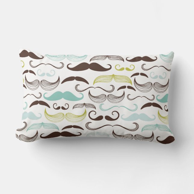Funny Colorful Pattern for Mustache Lovers Kussen (Voorkant)