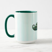 Funny Colorful Peacock Feathers Mustache Mok (Links)