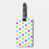 Funny Colorful Polka Dots Kinder Bagagelabel (Achterkant verticaal)