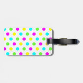 Funny Colorful Polka Dots Kinder Bagagelabel (Achterkant horizontaal)