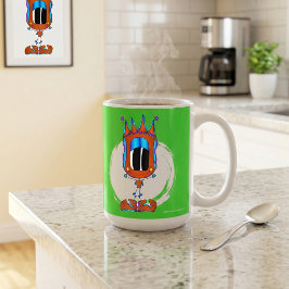 Funny, Colorful, Quirky, Cartoon Character Koffiemok