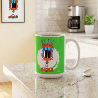 Funny, Colorful, Quirky, Cartoon Character Koffiemok