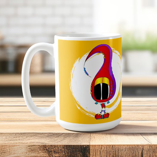 Funny, Colorful, Quirky, Cartoon Character Koffiemok