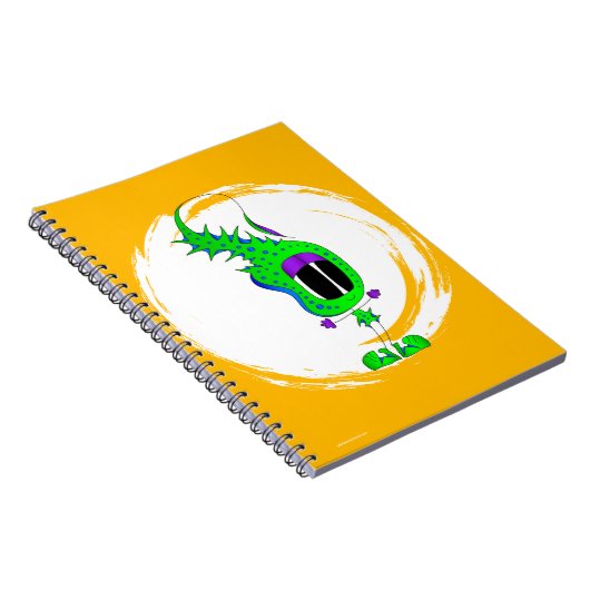 Funny, Colorful, Quirky, Cartoon Character Notitieboek (Rechterzijde)