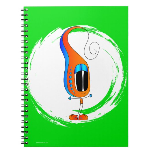 Funny, Colorful, Quirky, Cartoon Character Notitieboek (Voorkant)