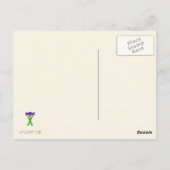 Funny Colorful Quirky Goat Funky Cute Animal Art Briefkaart (Achterkant)