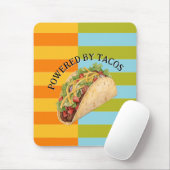 Funny Colorful Retro Stripes and Taco Muismat (Met muis)