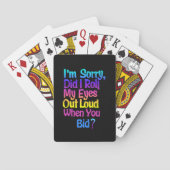Funny Colorful Sarcastic Plays Deck Pokerkaarten (Achterkant)