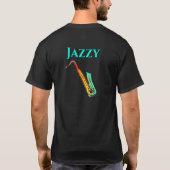 Funny Colorful Saxophone T-Shirt (Achterkant)
