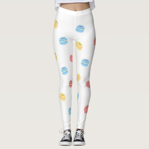 Funny Colorful Small Macaroons French Pastry Leggings
