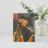 Funny Colorful Smoking Mantis Surreal Briefkaart (Staand voorkant)