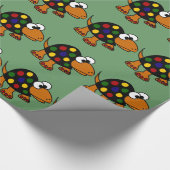 Funny Colorful Turtle Art Cadeaupapier (Hoek)