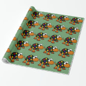 Funny Colorful Turtle Art Cadeaupapier (Uitgerold)