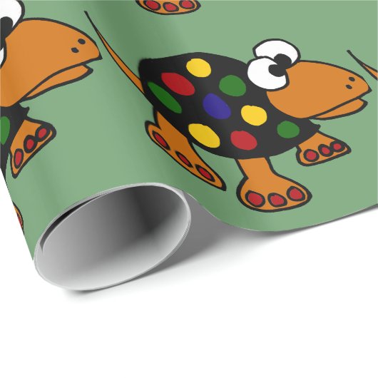 Funny Colorful Turtle Art Cadeaupapier (Rol Hoek)