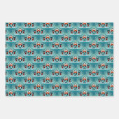 Funny Colorful Wintery Dpress Penguin Pattern Inpakpapier Vel (Voorkant)