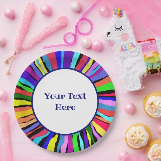 Funny Colors Papieren Bordje (Feest)