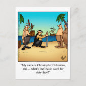 Funny Columbus Day Humor Briefkaart (Voorkant)