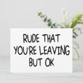 Funny CoMedewerker die Farewell verliest Vaarwel Kaart (Staand voorkant)